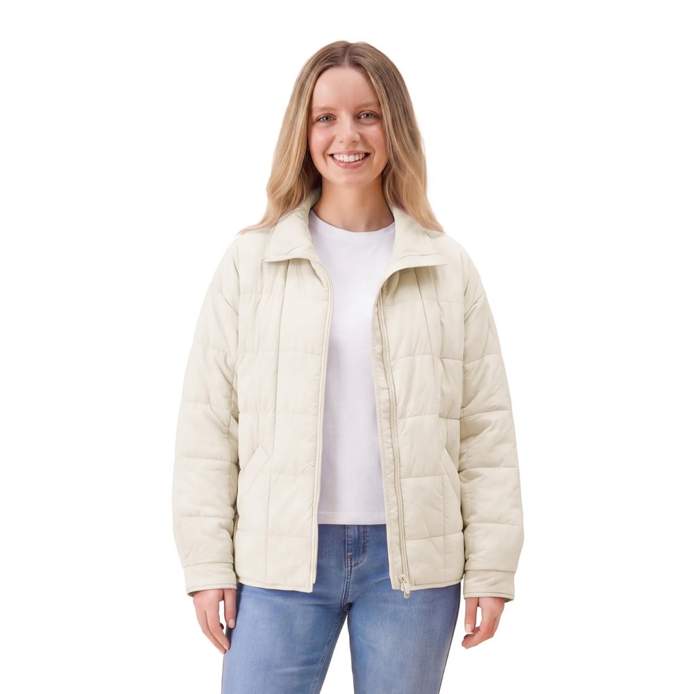 Member's Mark Womens Quilted Jacket Cream Ivory Lightweight Size Small NEW